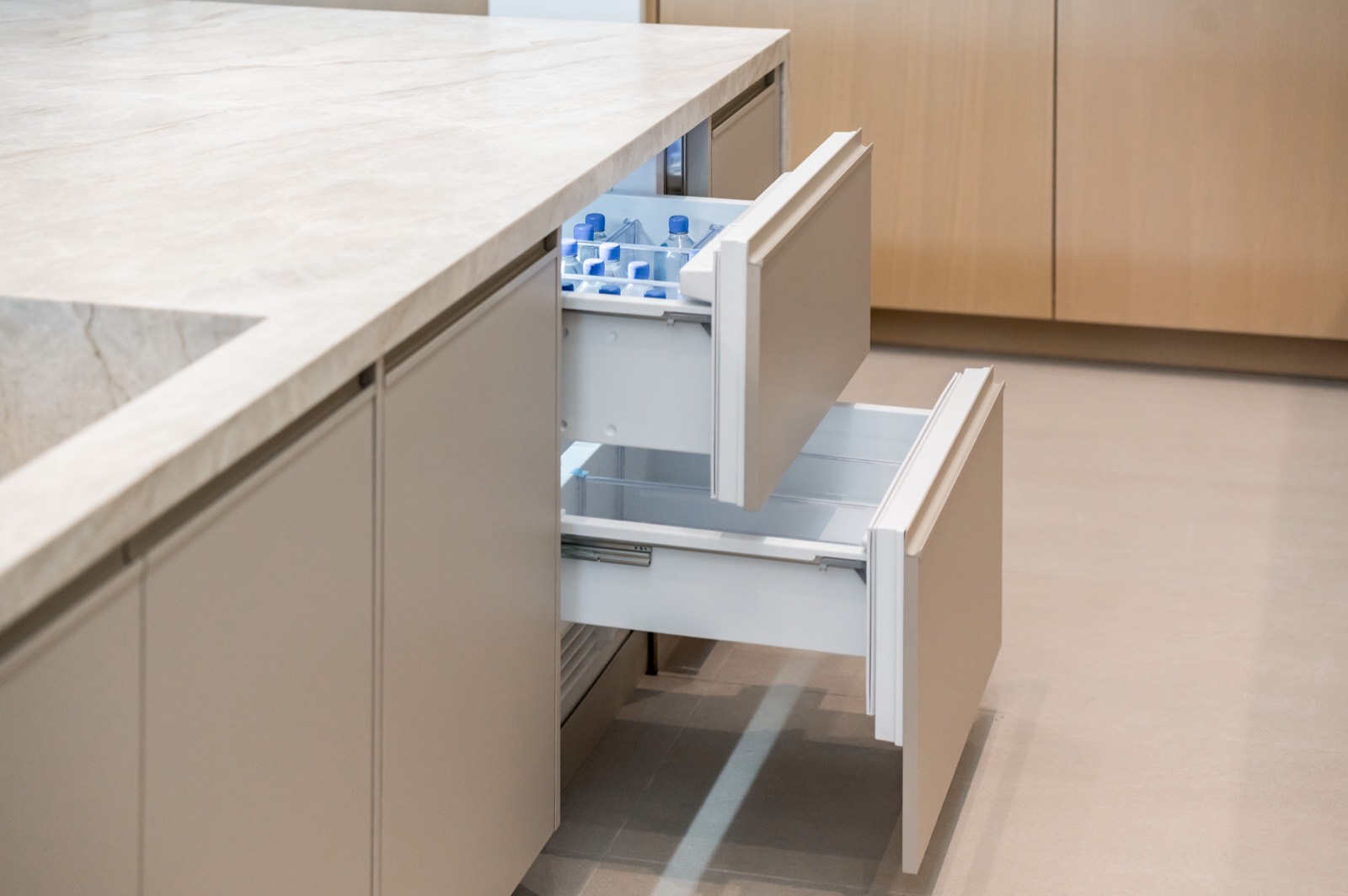 Open drawer showing fitted interior organization